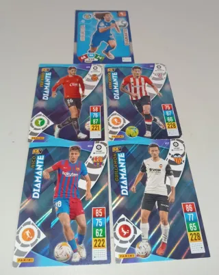 Lote 5 cromos fútbol Diamante Panini