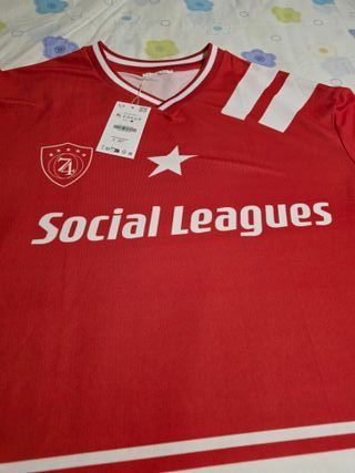 Camiseta fútbol retro XL boxy fit streetwear