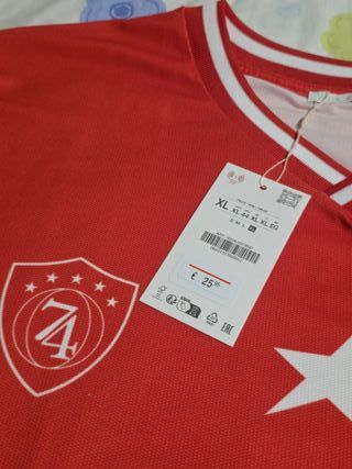 Camiseta fútbol retro XL boxy fit streetwear