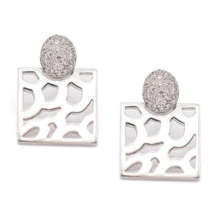 Pendientes SAFARI Oro Blanco Diamantes
