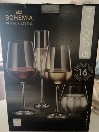 Set Copas Bohemia Globo Cristal
