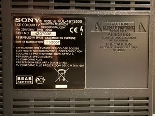 Televisor Sony Bravia Negro/Plata