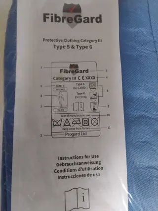 Traje protección polipropileno