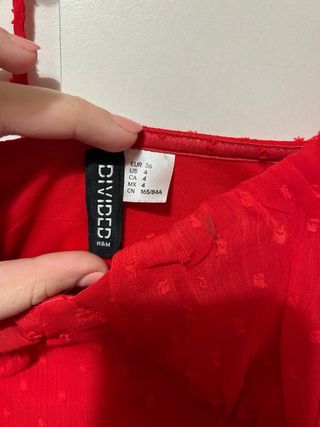 Vestido rojo H&M talla S