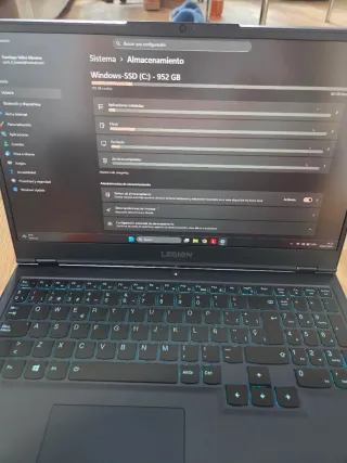 Portátil Lenovo Legion 5 Ryzen7 5800H RTX 3050 Ti