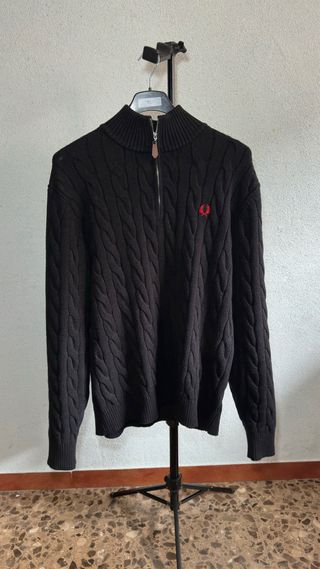 Jersey Fred Perry Cremallera Cable Knit Talla L