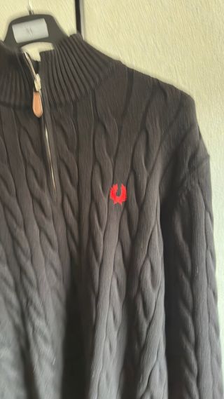 Jersey Fred Perry Cremallera Cable Knit Talla L