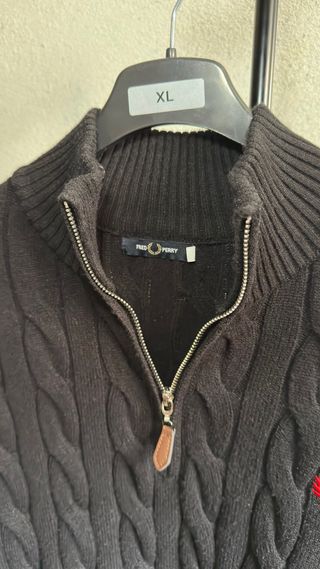 Jersey Fred Perry Cremallera Cable Knit Talla L