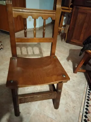 Juego 4 Sillas Cocina Castellanas Madera