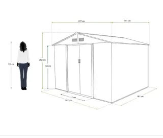 Caseta de jardín Metálica Leeds KIS12997 5.3 m²