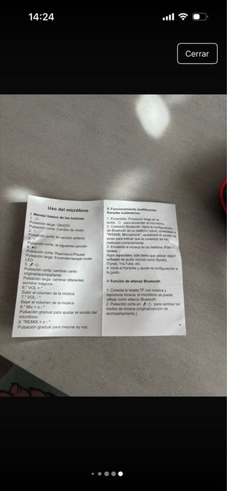 Micrófono Karaoke Negro y Plateado