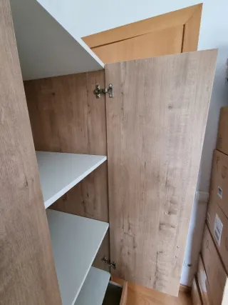 Armario 1.20 color roble entrega desmontado.