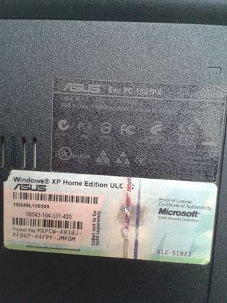 Netbook Asus Eee PC 1001Px Negro