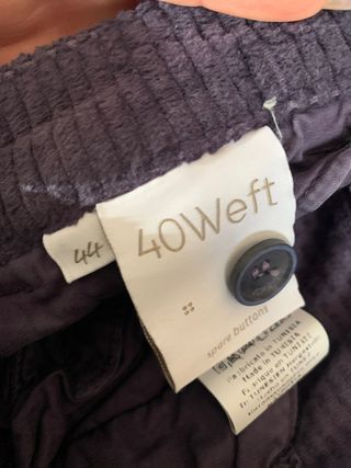 Pantaloni in velluto viola