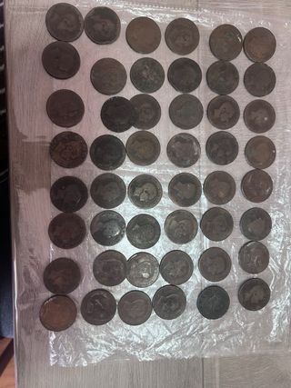 190 Monedas 1877 1878 1879 5 y 10 centimos