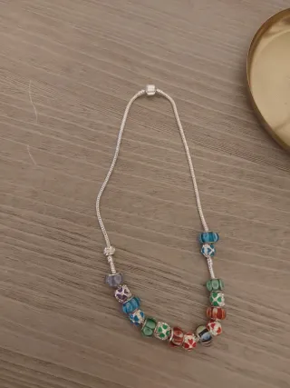 Collar de plata 925 con abalorios no es de pndora