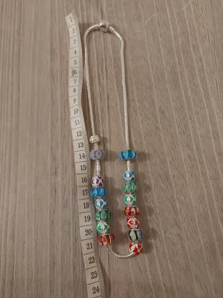 Collar de plata 925 con abalorios no es de pndora