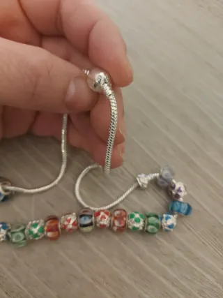 Collar de plata 925 con abalorios no es de pndora