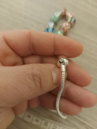 Collar de plata 925 con abalorios no es de pndora