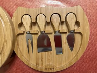 Tagliere Blauke Bambù con 4 Coltelli