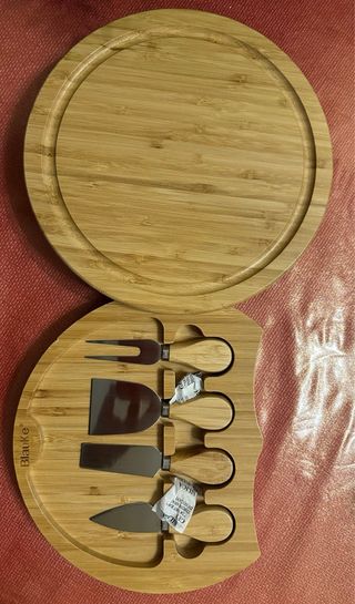 Tagliere Blauke Bambù con 4 Coltelli