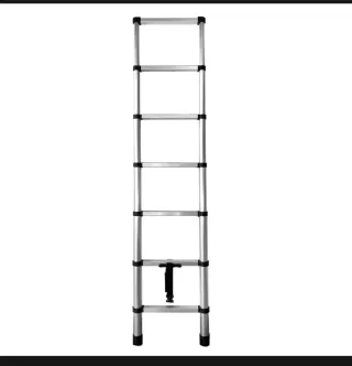 Escalera telescópica plegable de aluminio