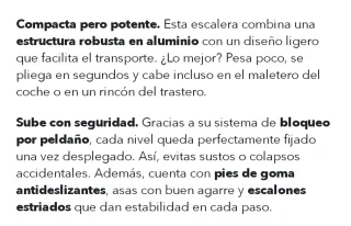 Escalera telescópica plegable de aluminio