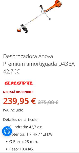 Desbrozadora ANOVA PREMIUM D43BA