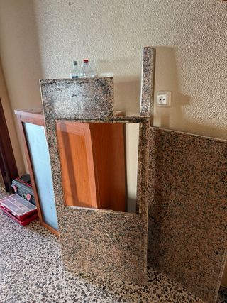 Encimera de granito por partes