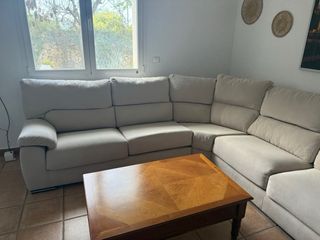 Sofá modular beige tela