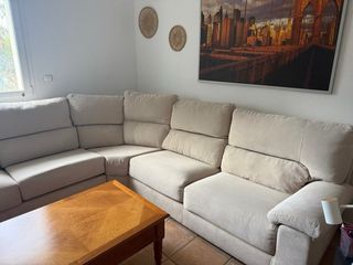 Sofá modular beige tela