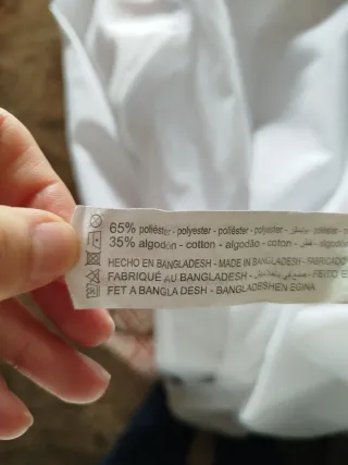 Camisa blanca Lefties chico. Talla S. Slim fit.