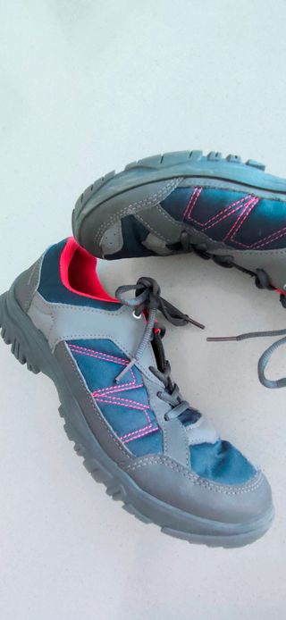 Zapatillas Trekking Unisex Quechua Azul/Gris