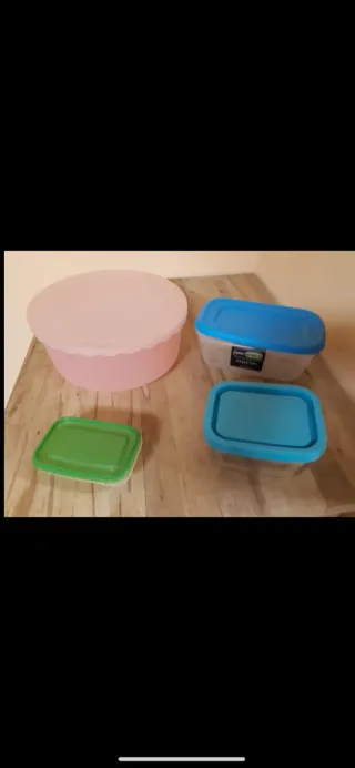 Set contenitori ermetici plastica