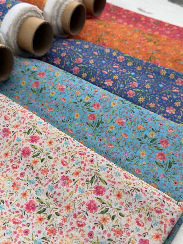 Tela Percal de flores.