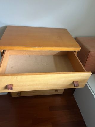 Cómoda 4 cajones madera pino y haya