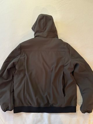 Giubbotto uomo XL marrone con cappuccio