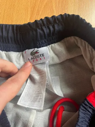 Pantalón Chándal Lacoste Vintage Rojo Blanco S