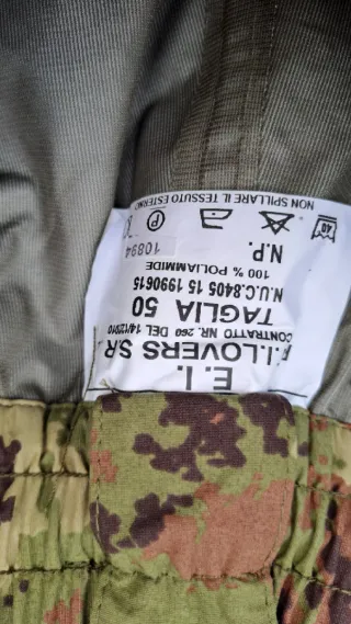 Pantaloni militari impermeabili con bretelle tg 50