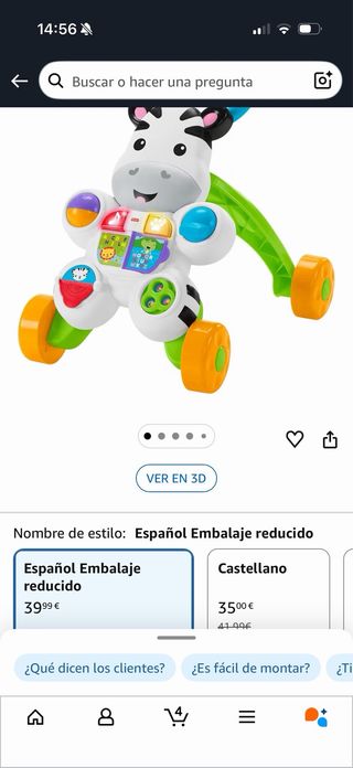 Andador correpasillos Fisher-Price Cebra