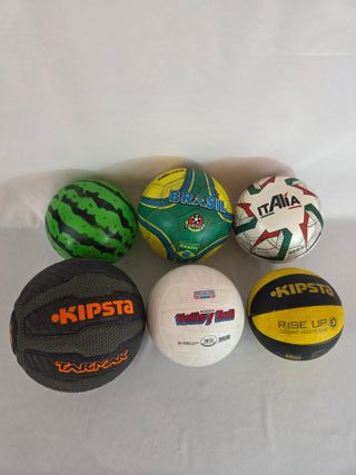 Lotto 6 palloni basket + volley + piscina