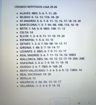 Cromos Liga 2025-2026