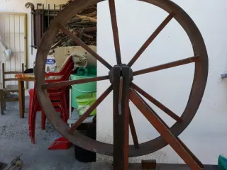 Rueca antigua de madera