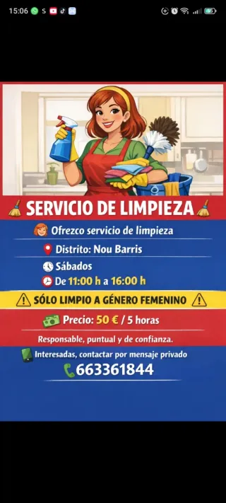 Servicios de limpieza