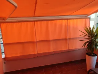 Toldo para el sol color salmón