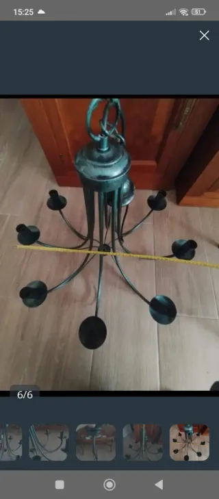 Lámpara verde de Leroy Merlín