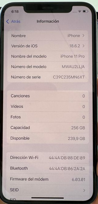 iPhone 11 Pro 256GB Blanco