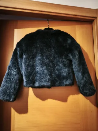 Abrigo pelo suave azul niña