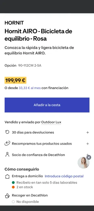 Bicicleta de equilibrio roja