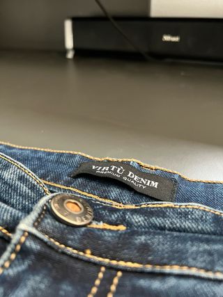 Pantalones vaqueros cargo azules